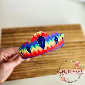 Vibrant Rainbow Crown