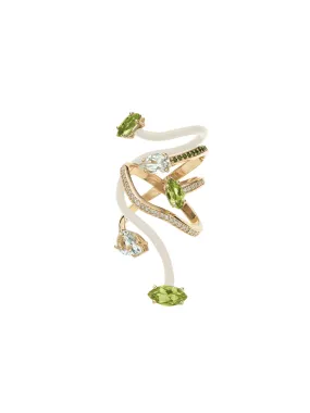 VINE WRAPPED COCKTAIL RING ~ IN PANNA