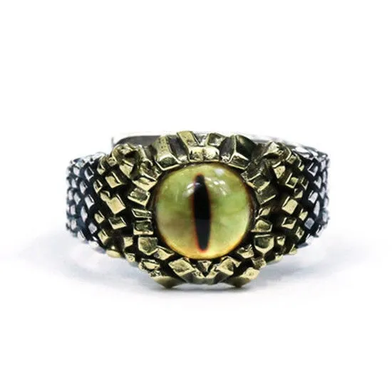 Vintage Python Eye Snake Ring