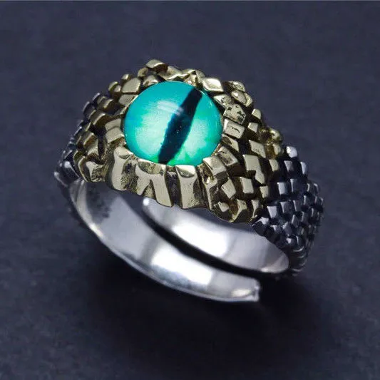 Vintage Python Eye Snake Ring