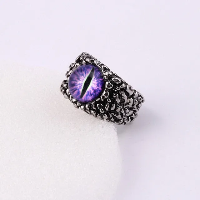 Vintage Python Eye Snake Ring