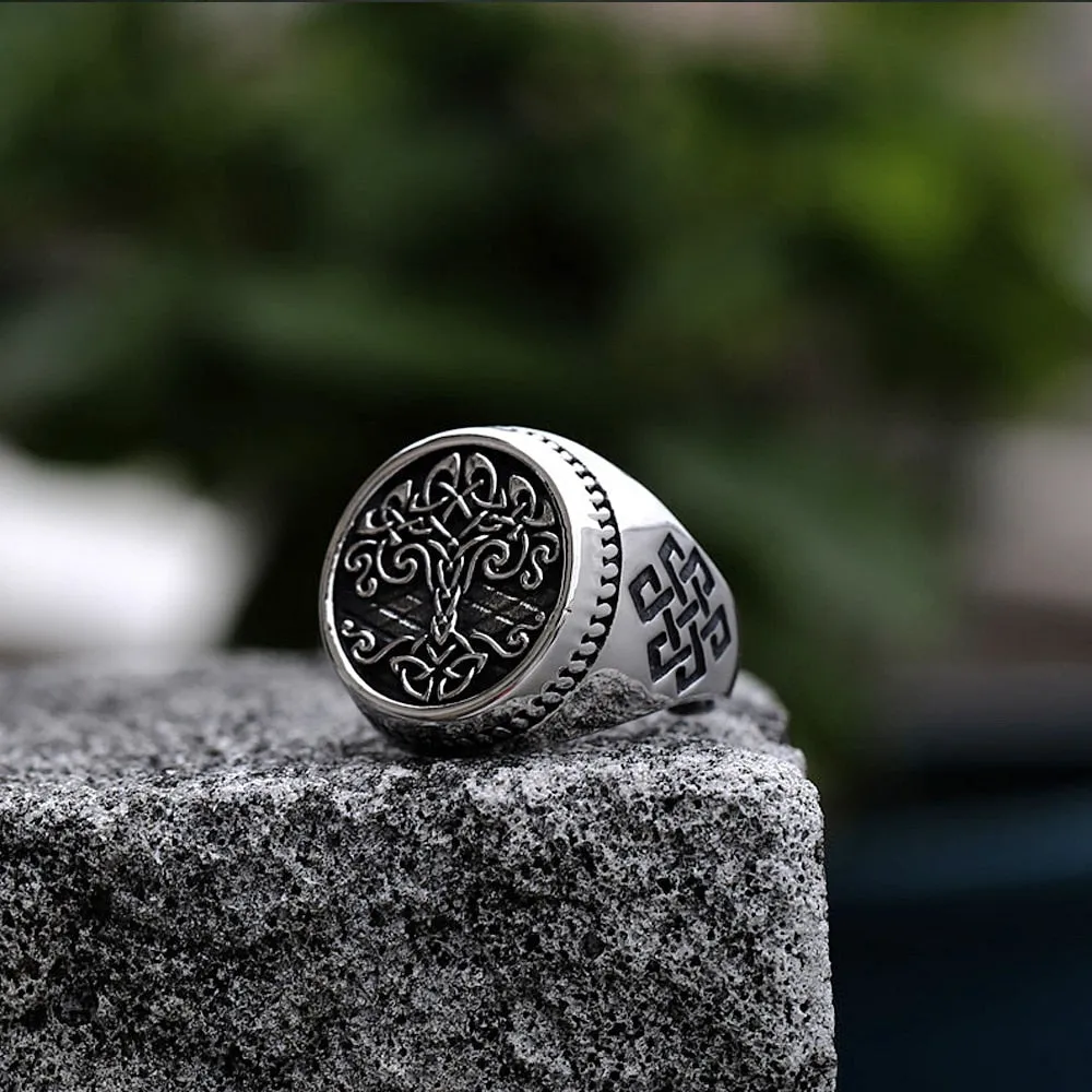 Vintage Viking Tree Of Life Ring Mythology Ring