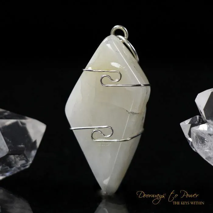 White Azeztulite Pendant Azozeo Activated