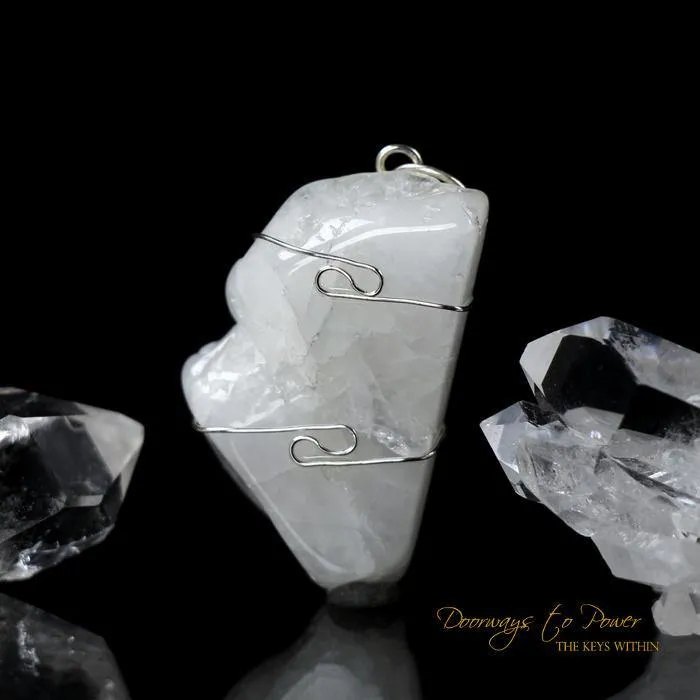 White Azeztulite Pendant Azozeo Activated