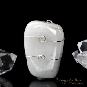White Azeztulite Pendant Azozeo Activated