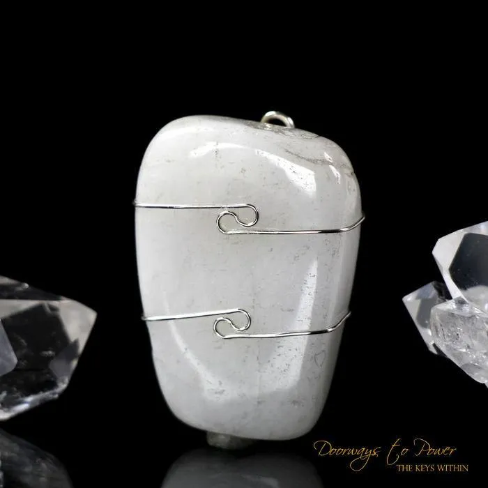 White Azeztulite Pendant Azozeo Activated