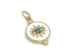 White Sparkling Evil Eye Charm