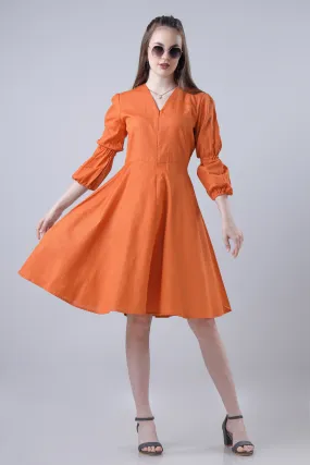 Women Solid Fit & Flared Melodic Dress