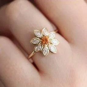 Women's King Sunflower Casual Ring