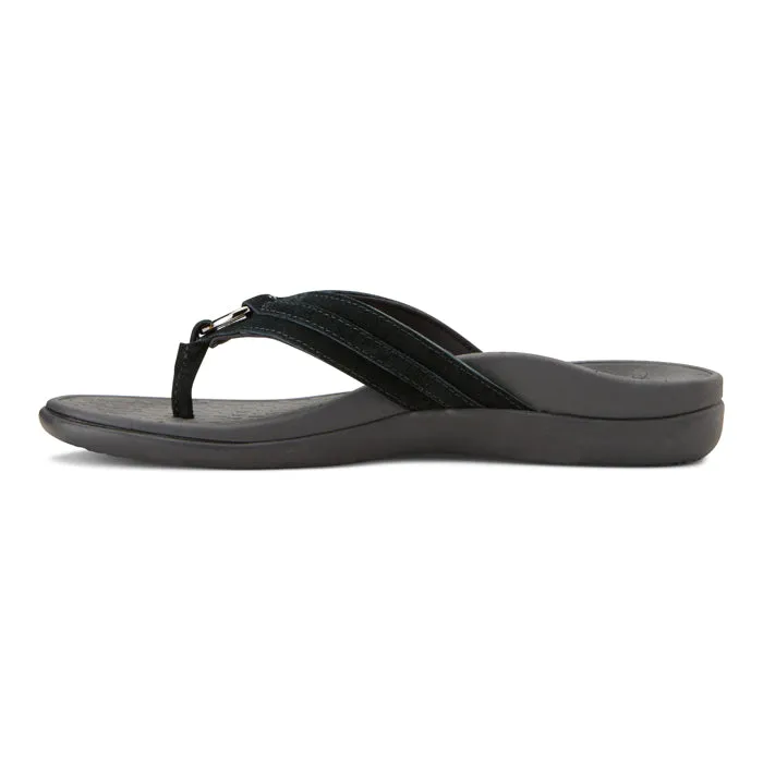 Womens Vionic Aloe Toe Post Sandal Black
