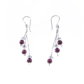 Xuxek Earrings - Garnet