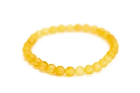 Yellow Amber Sphere Bracelet - Handcrafted Baltic Amber Jewelry | Elegant & Natural Gemstone Accessory