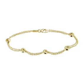 Yellow gold "o" bracelet