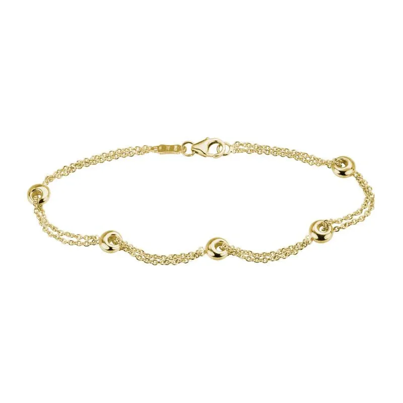 Yellow gold "o" bracelet