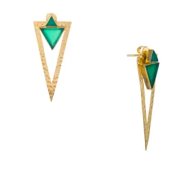 Zaha, Green Onyx Gold Vermeil