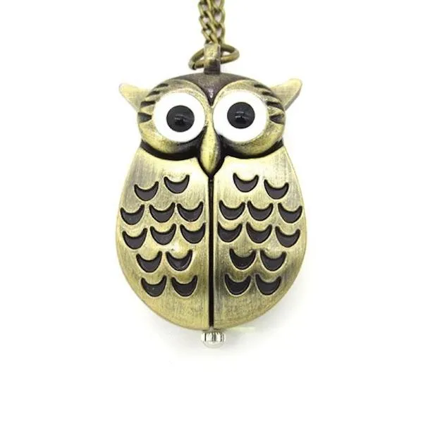Zojie Pendant Watch - Owl, Gold